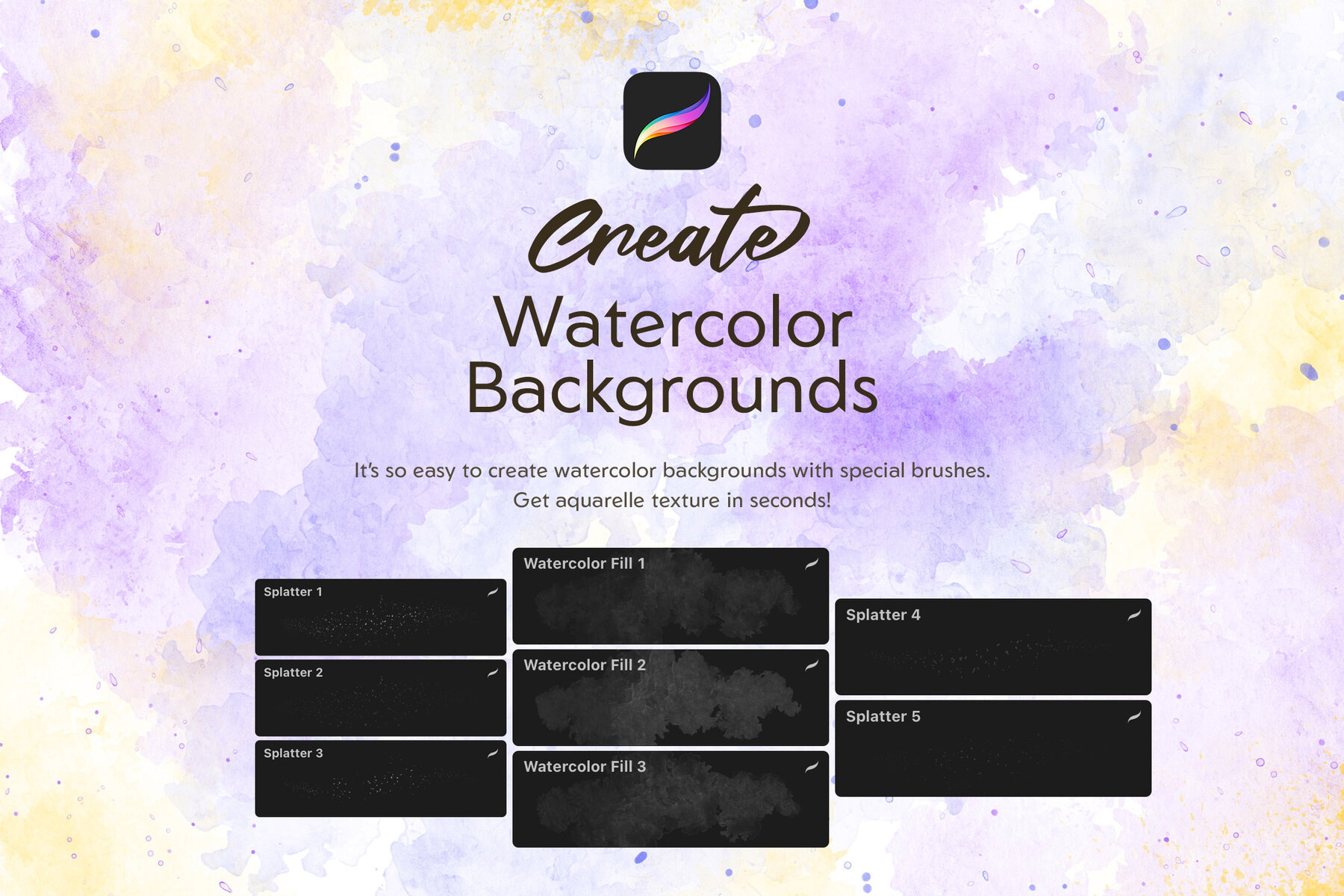 Realistic Watercolor Procreate Brushes 5