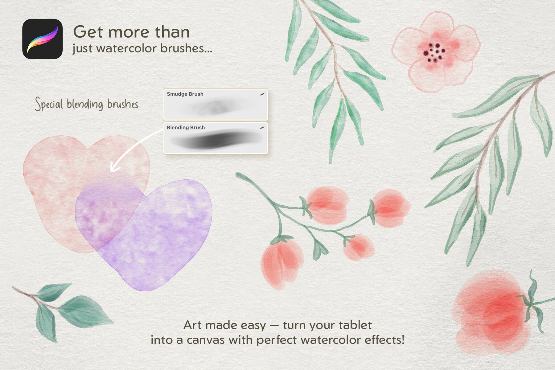 Realistic Watercolor Procreate Brushes 6
