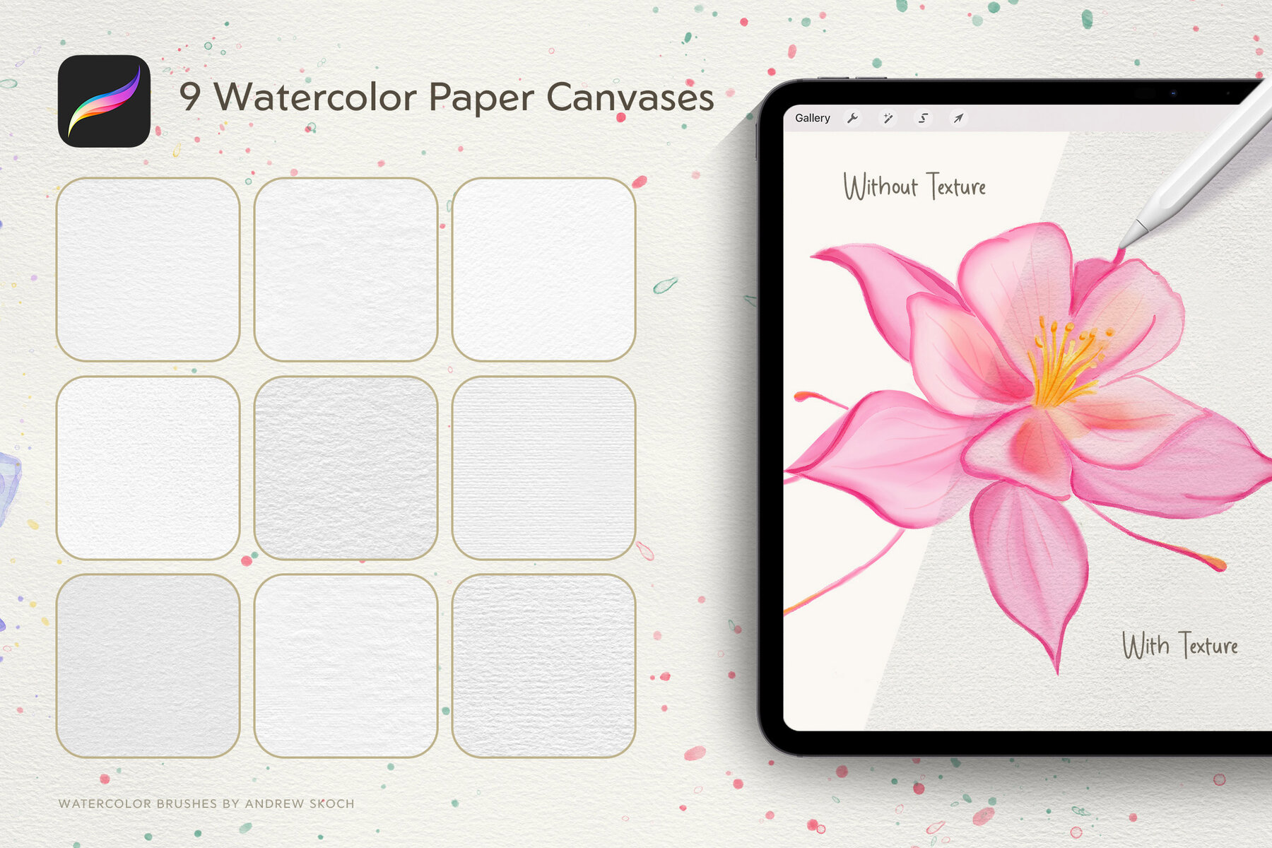 Realistic Watercolor Procreate Brushes 7