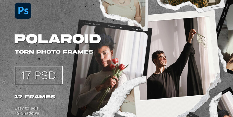 Polaroid Torn Photo Frames