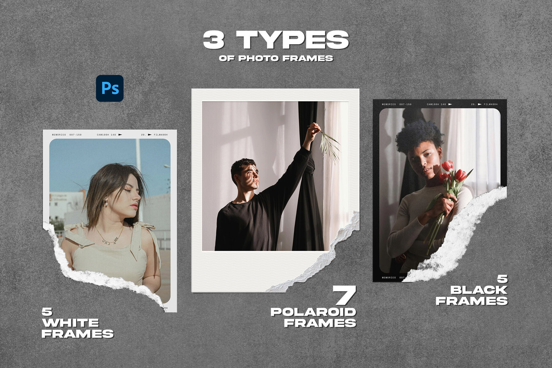 Polaroid Torn Photo Frames 3