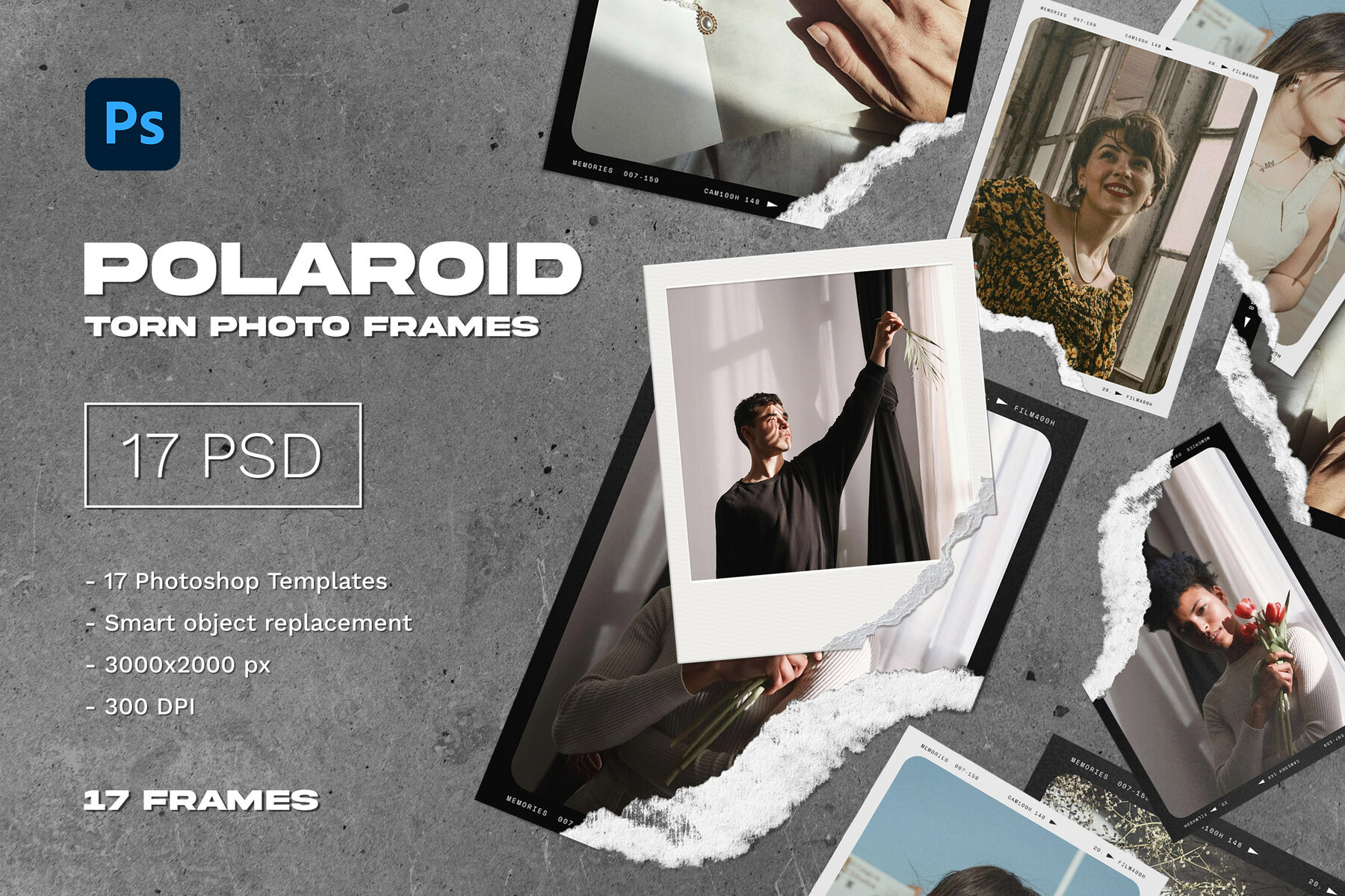 Polaroid Torn Photo Frames 6