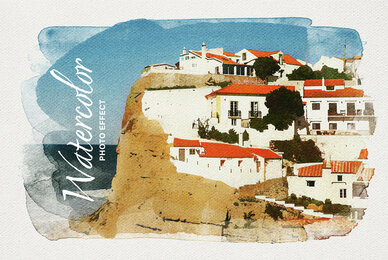 Watercolor Photo Template