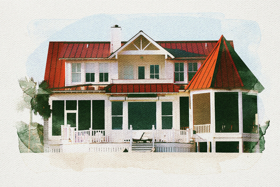 Watercolor Photo Template 5