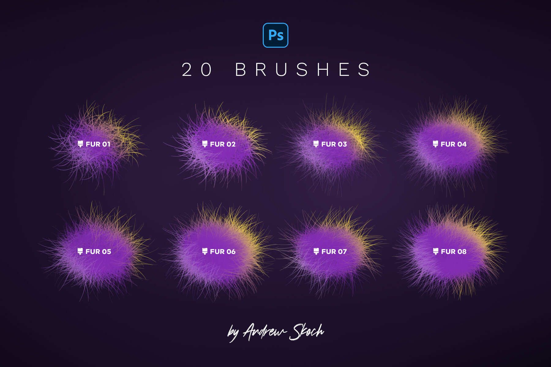 Fur Photoshop Brushes 3