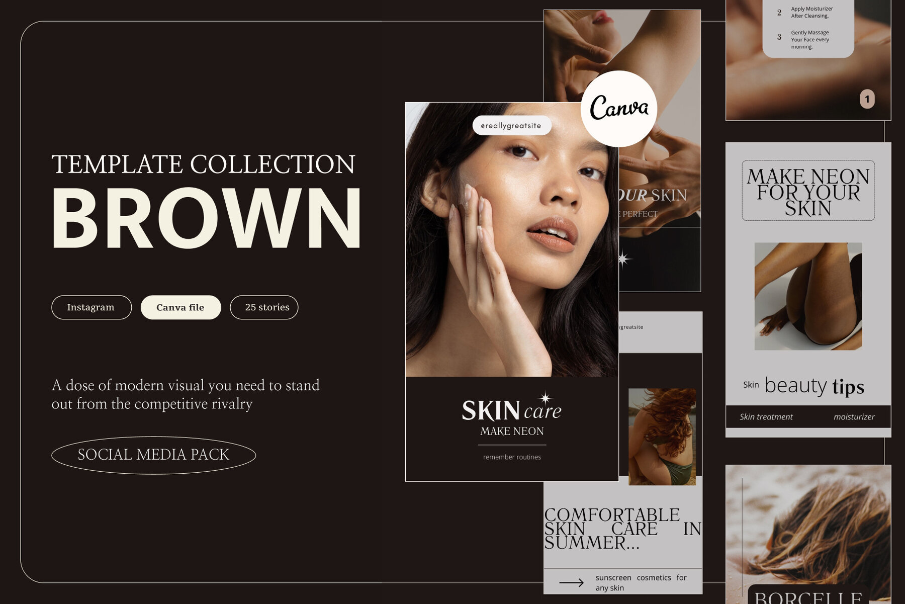 Brown Beauty Instagram Story Templates 1