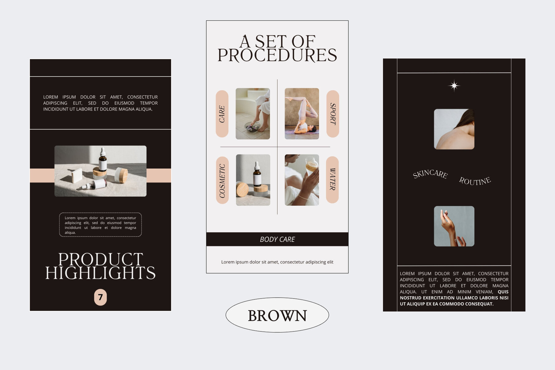 Brown Beauty Instagram Story Templates 8