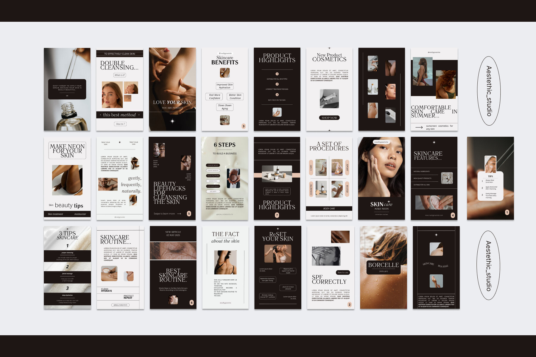 Brown Beauty Instagram Story Templates 9