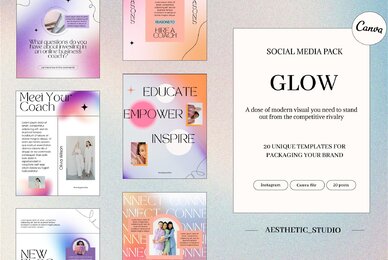 GLOW Gradient Instagram Templates for Coaches