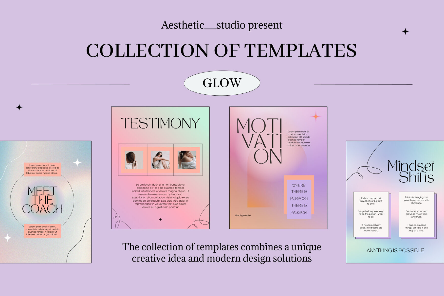 GLOW     Gradient Instagram Templates for Coaches 2