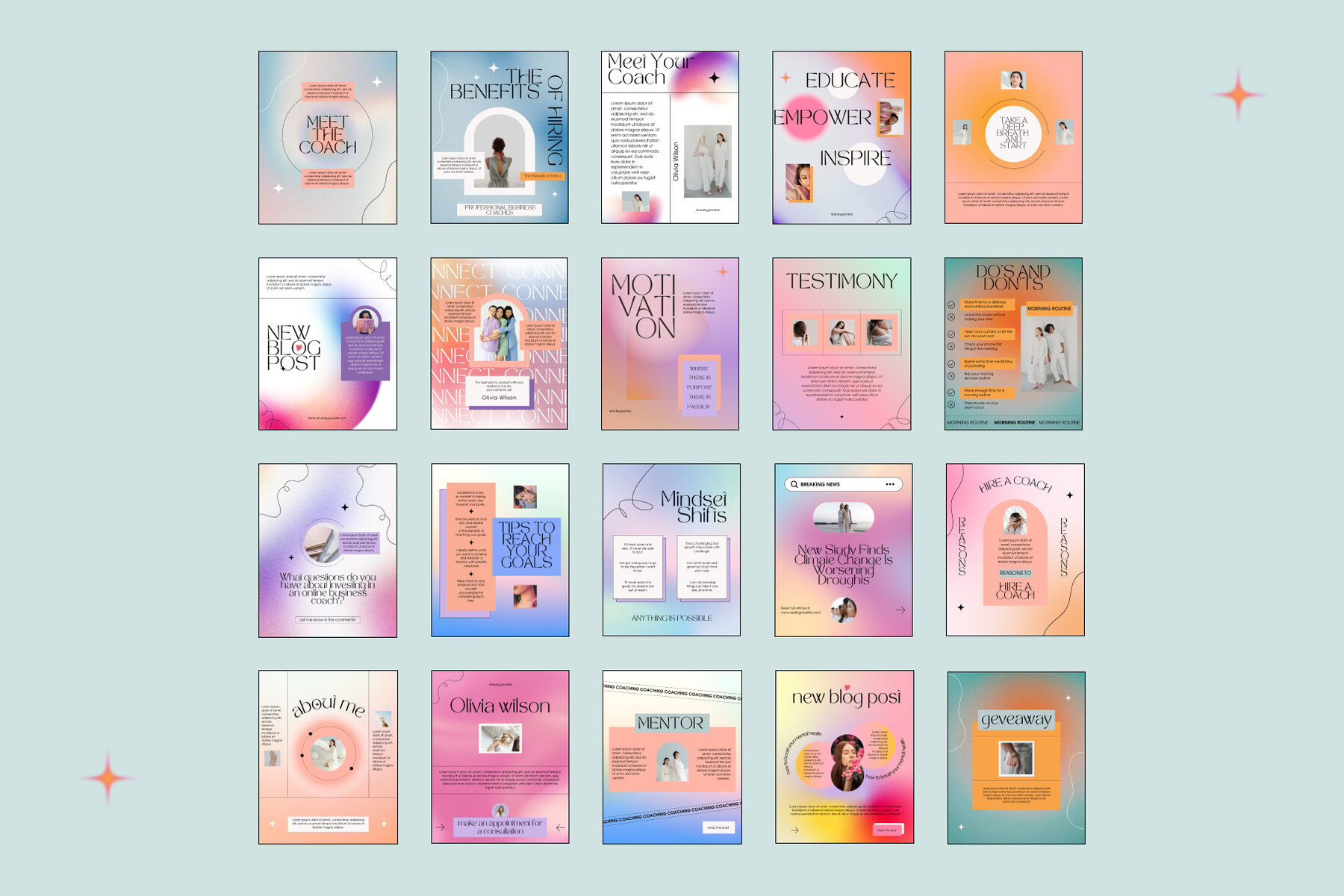 GLOW     Gradient Instagram Templates for Coaches 9