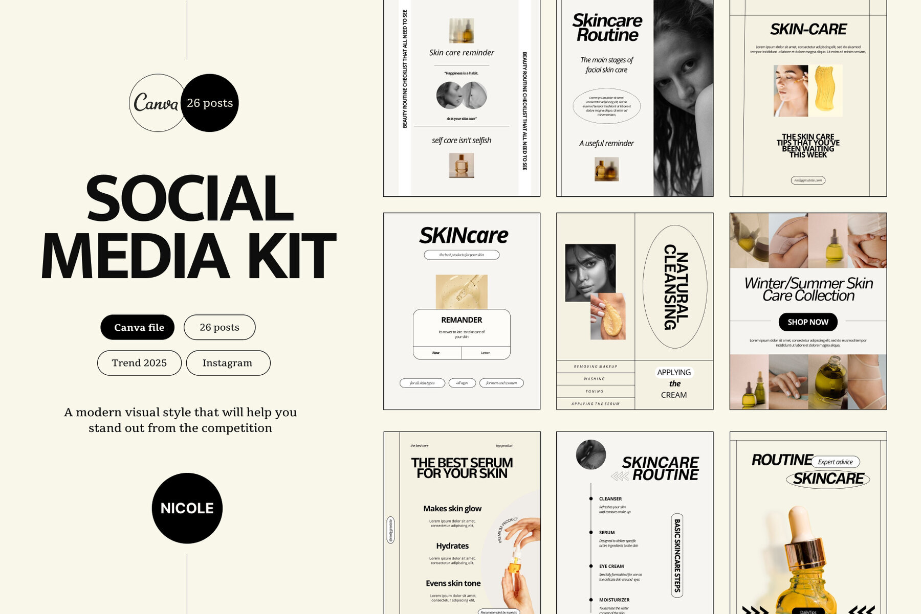 NICOLE Instagram Social Media Kit 1