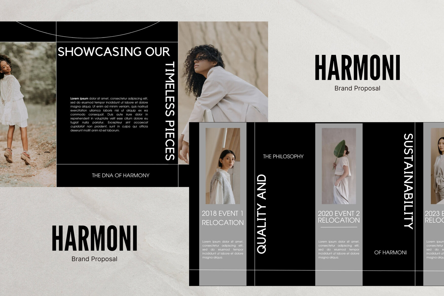 Harmony Fashion Brand Canva Presentation Template 3