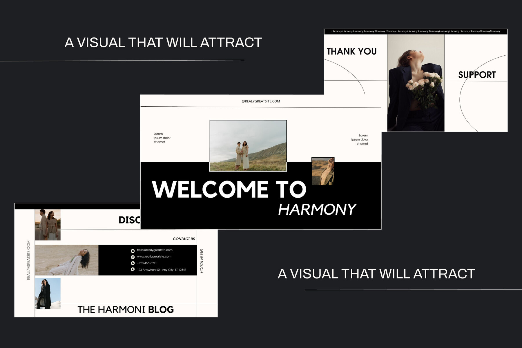 Harmony Fashion Brand Canva Presentation Template 5