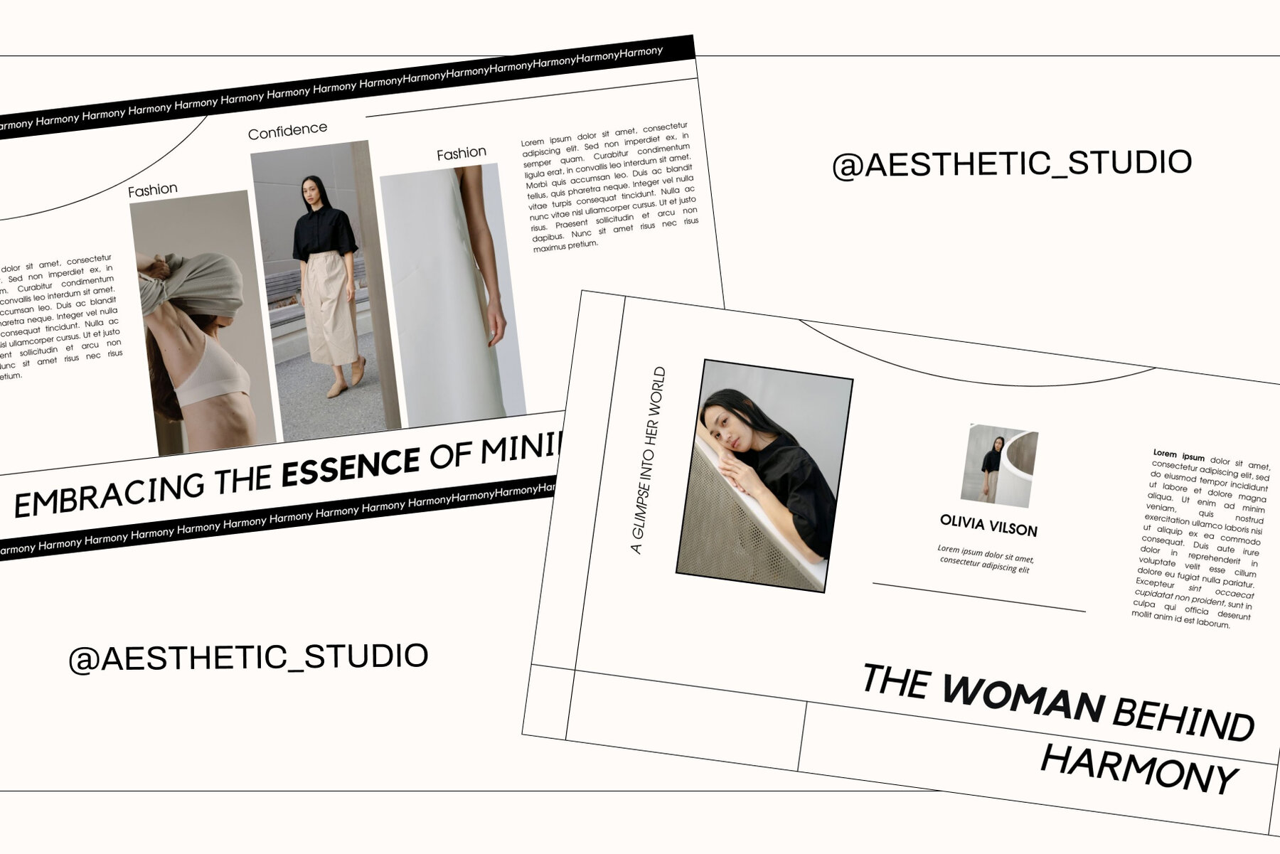 Harmony Fashion Brand Canva Presentation Template 6