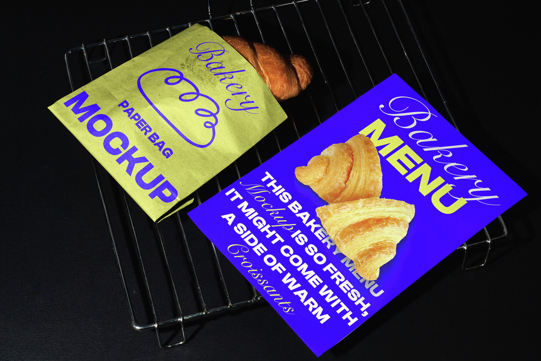 3 Scene Realistic Bakery Bag Mockup 2