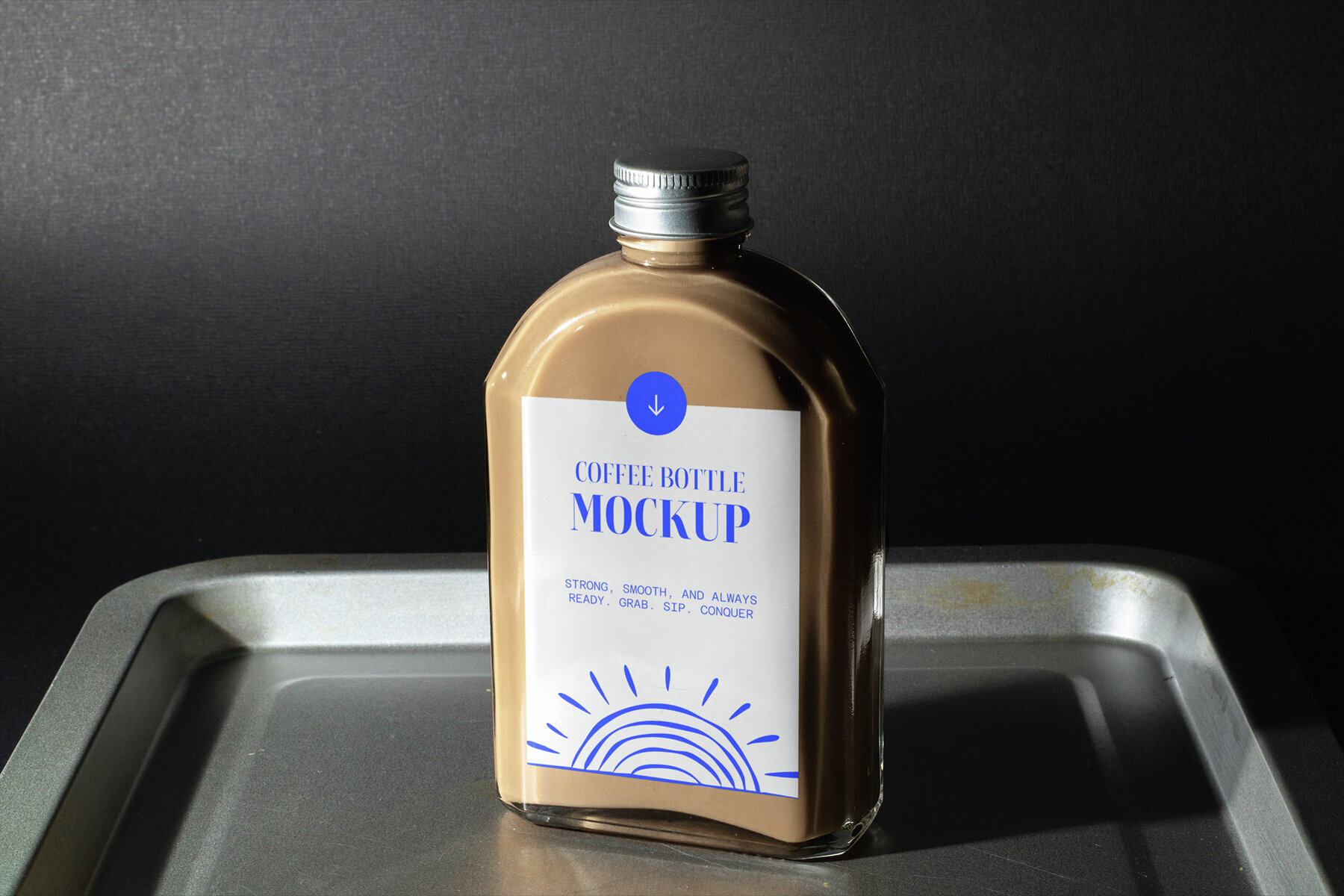 2 Realistic Scene Cold Brew Bottle Mockup   VOL 1 2