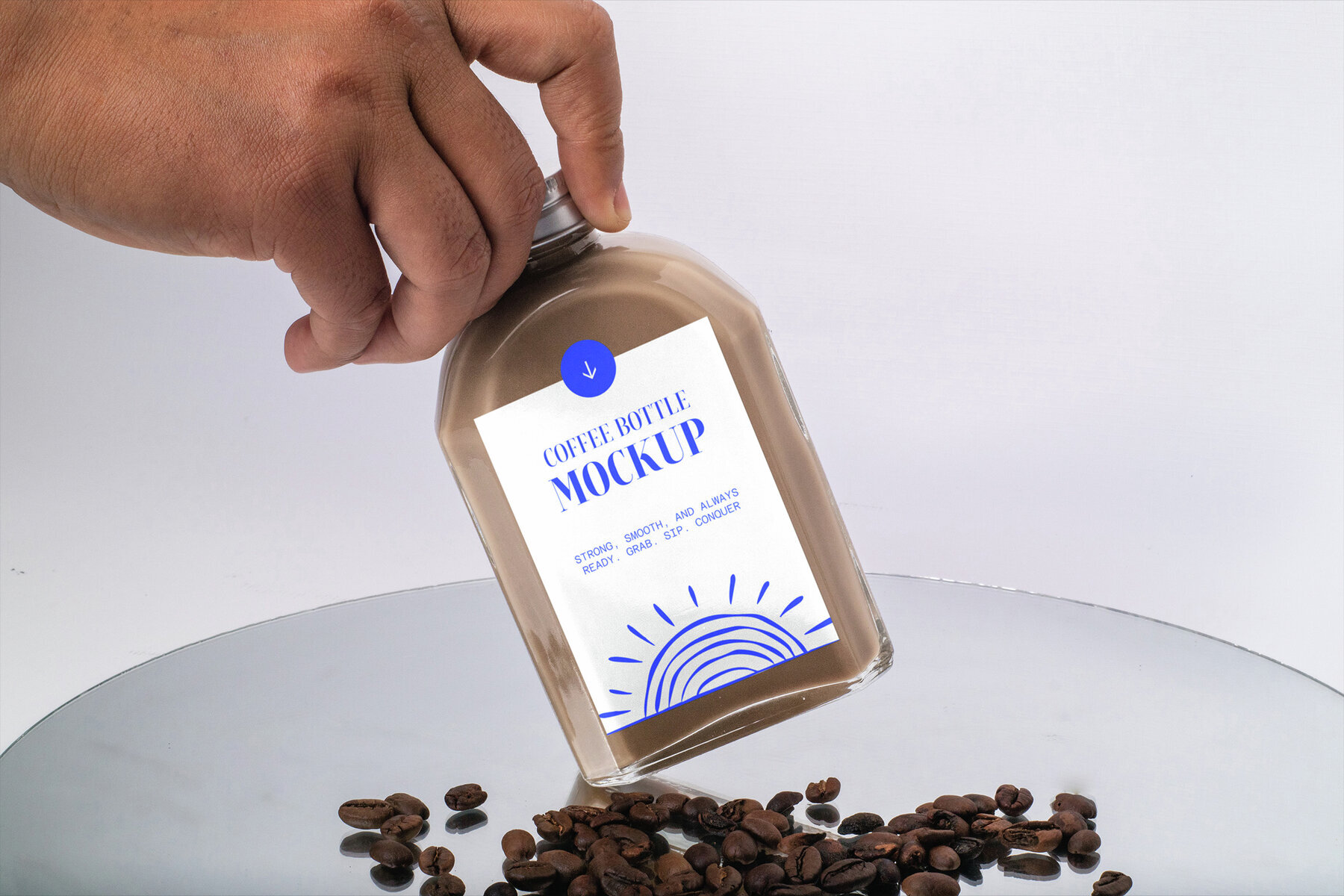 2 Realistic Scene Cold Brew Bottle Mockup   VOL 1 3