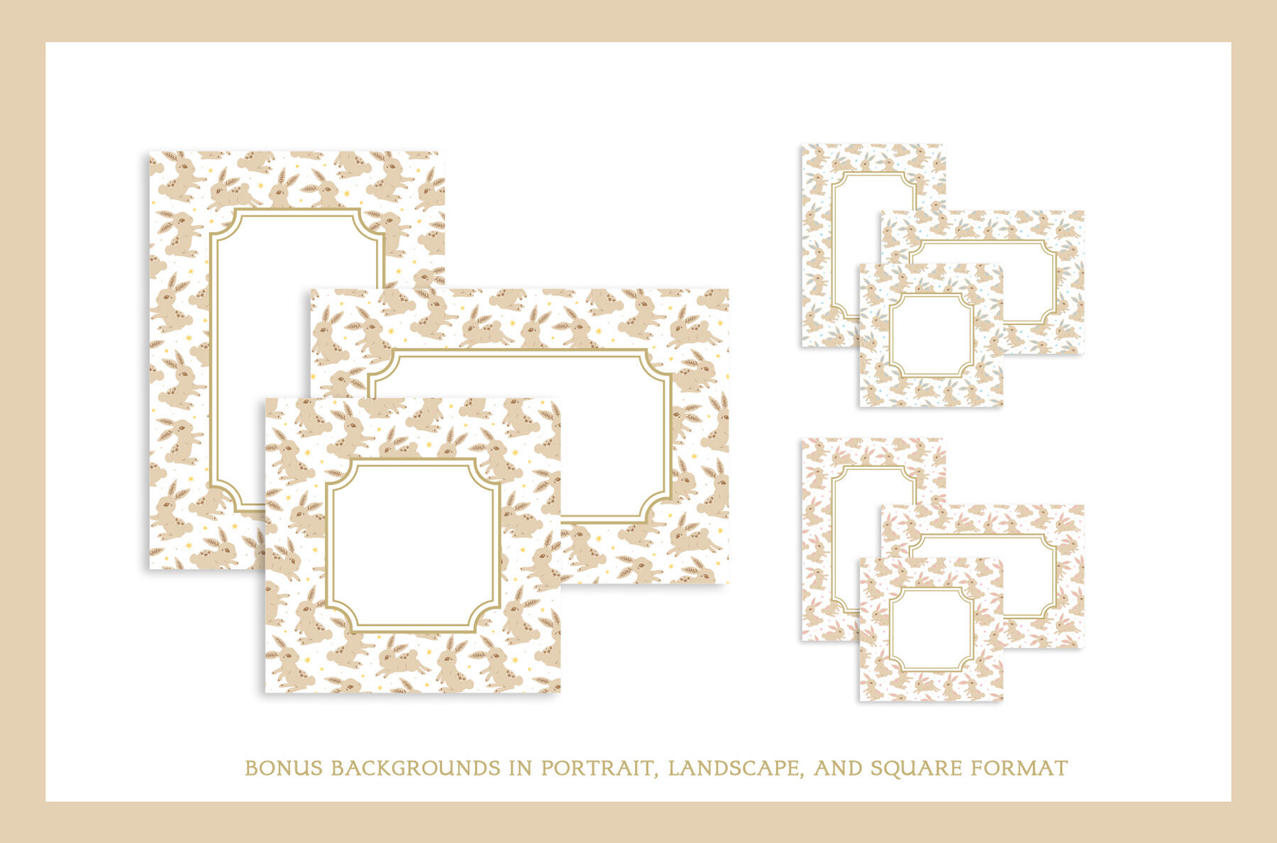 Easter Bunny and Eggs Pattern 2 Rabbit 3