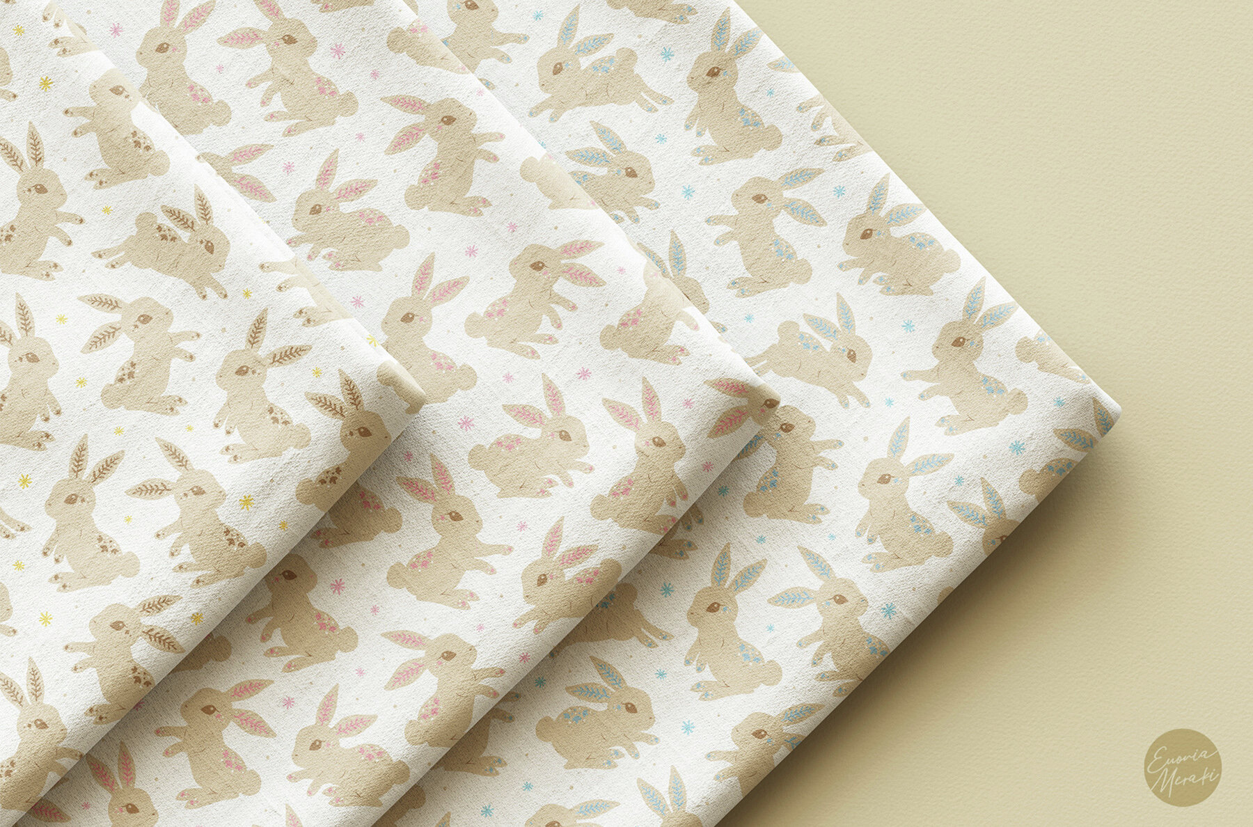 Easter Bunny and Eggs Pattern 2 Rabbit 4