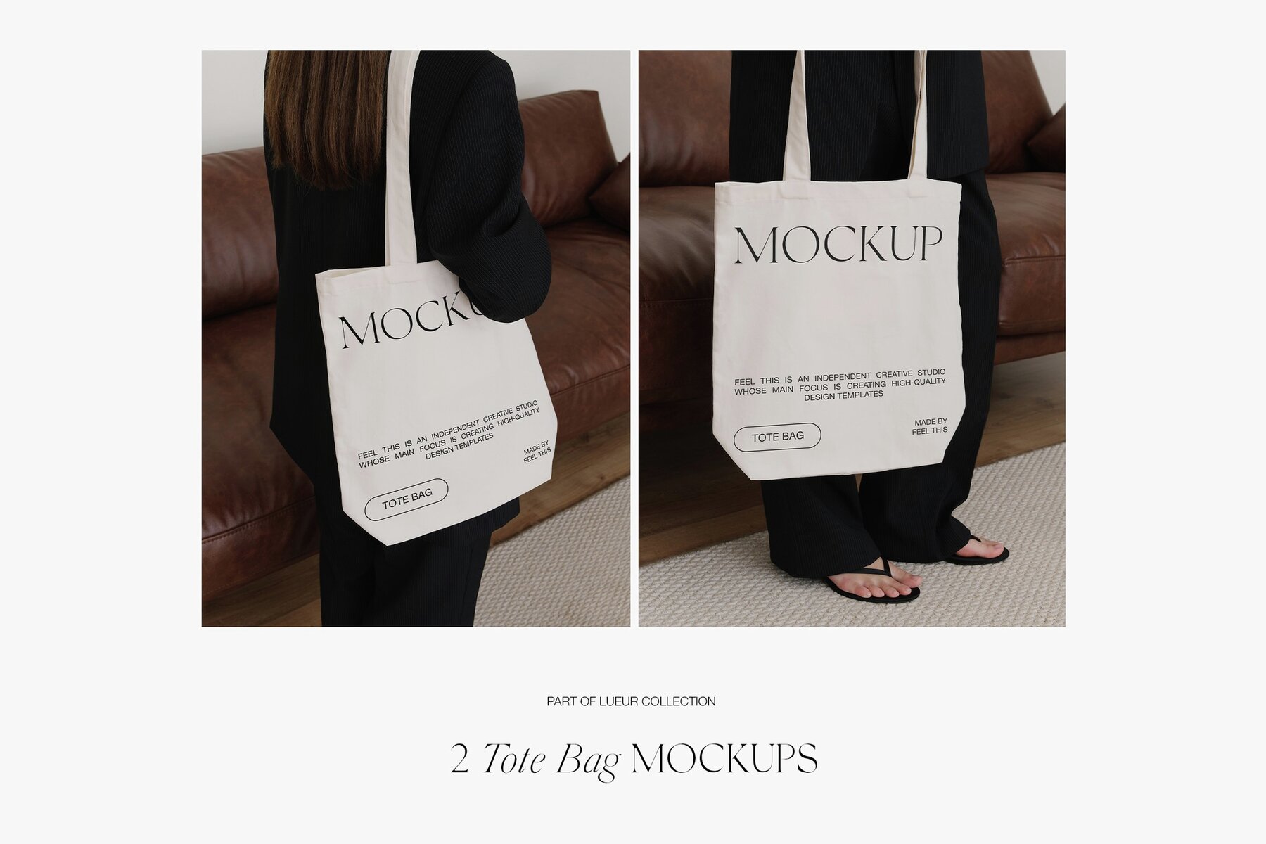 Realistic Tote Bag on Shoulder Mockups 4