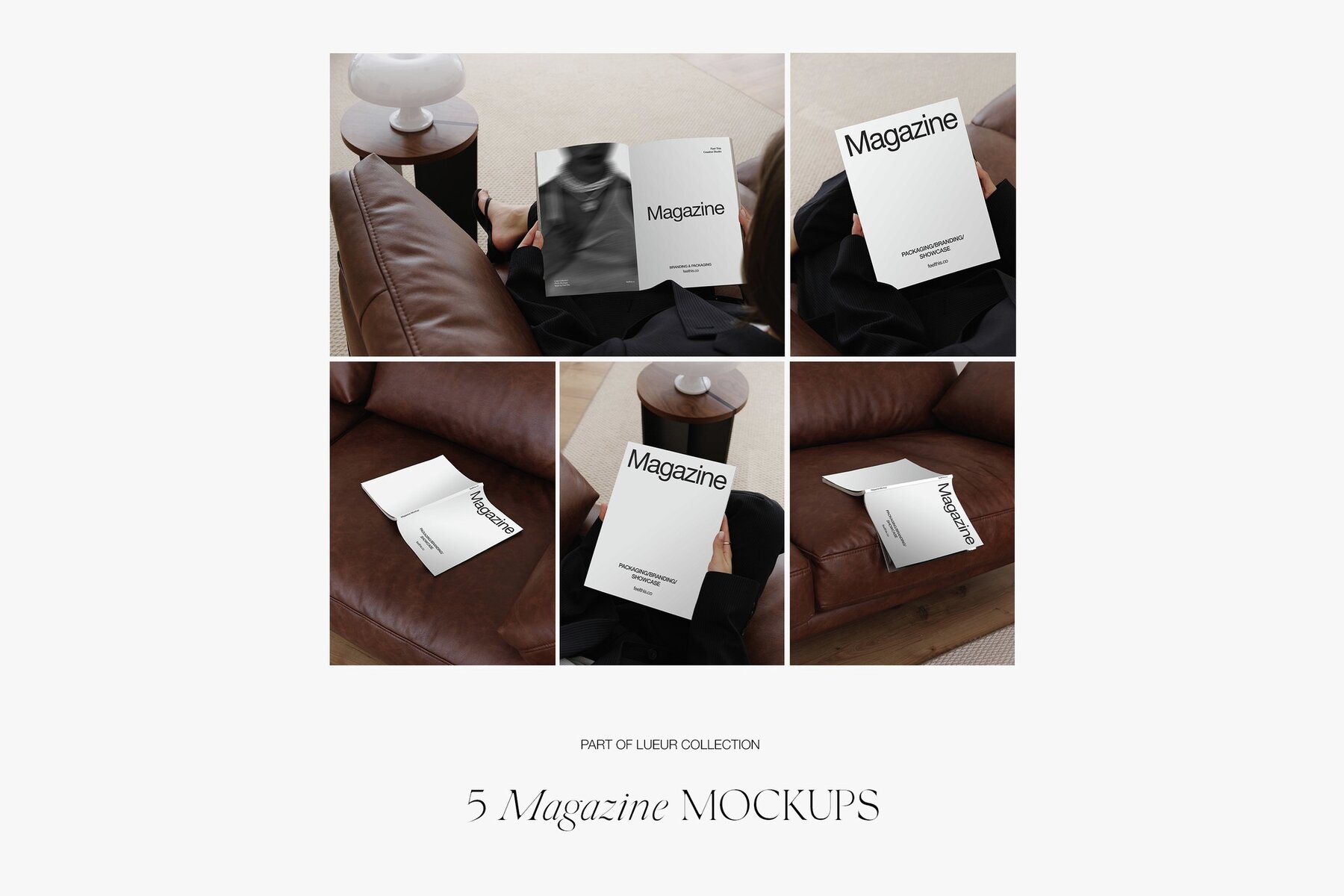 Realistic Magazine in Woman Hands Mockups 6