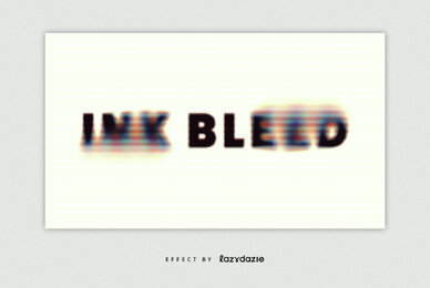 Ink Bleed Text Effect Mockup