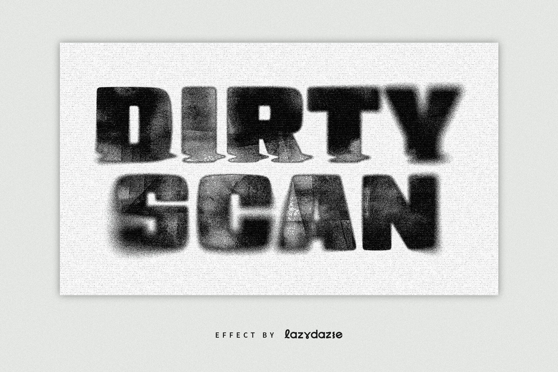 Distorted Scanner Text Effect Mockup 2