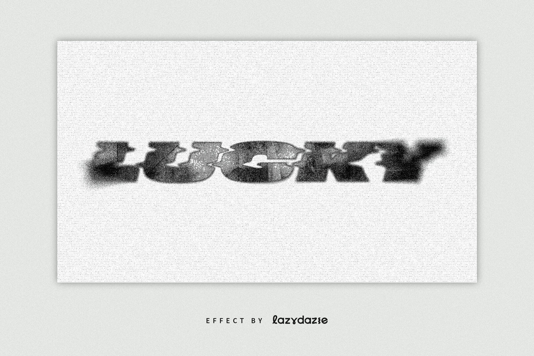 Distorted Scanner Text Effect Mockup 3