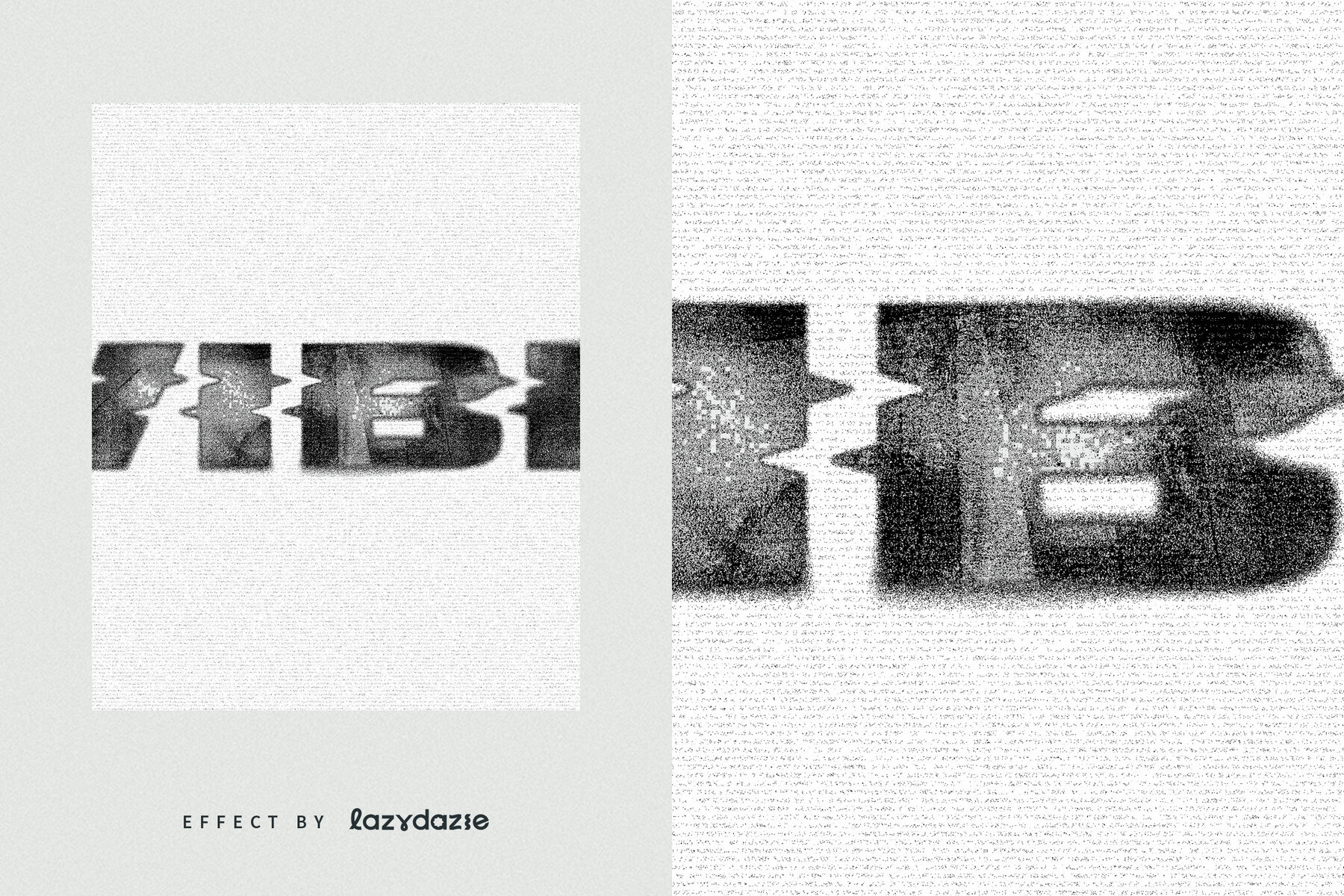 Distorted Scanner Text Effect Mockup 5