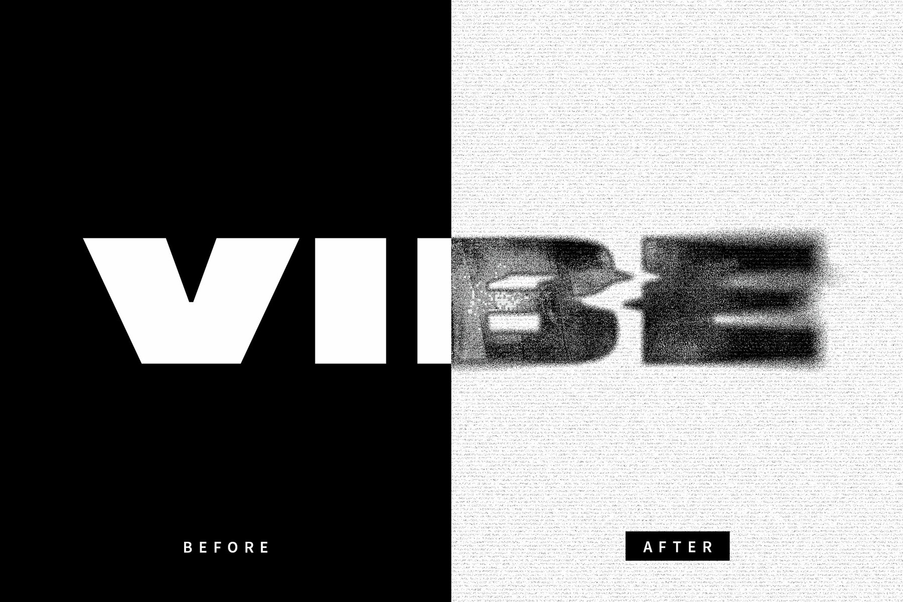 Distorted Scanner Text Effect Mockup 6