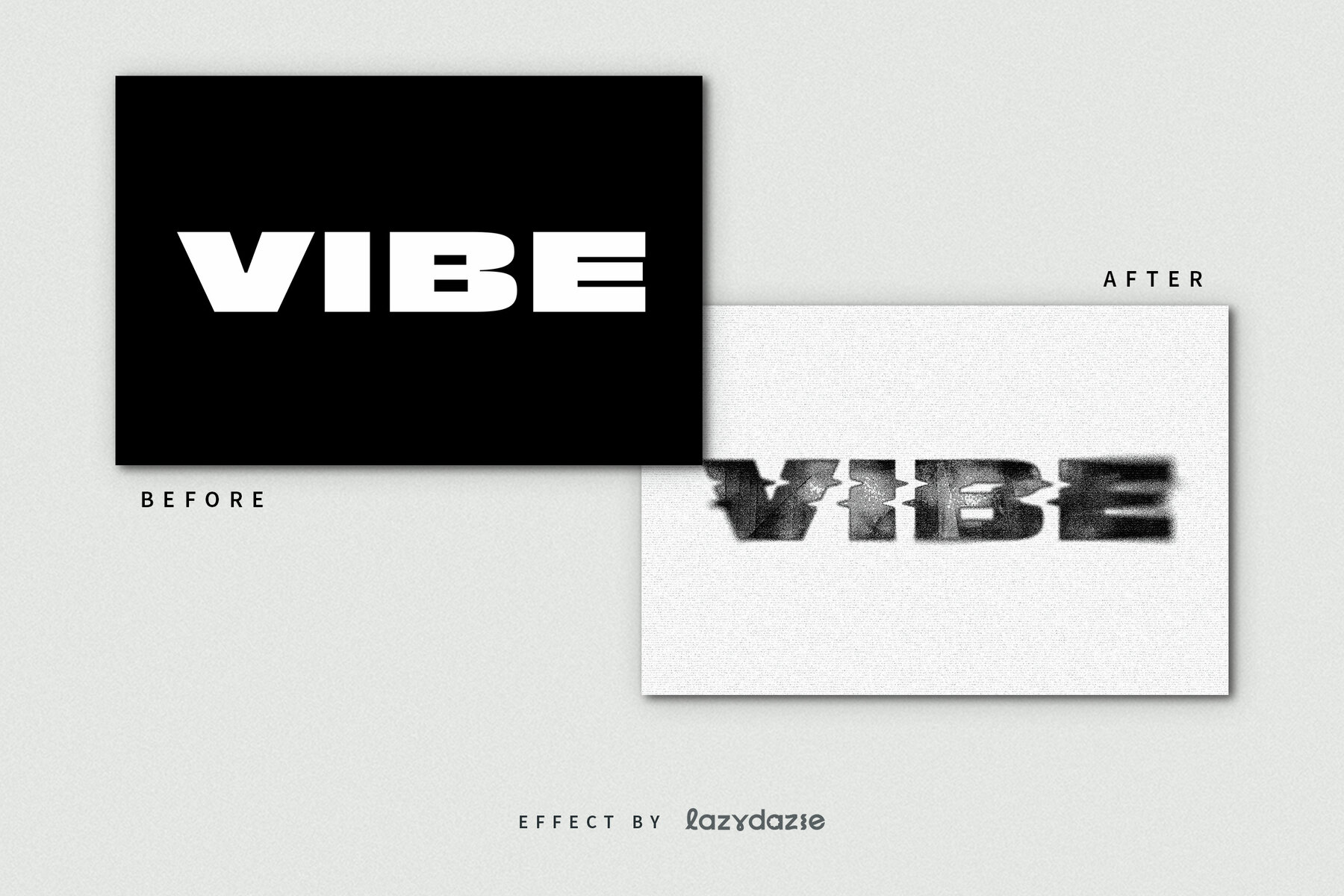 Distorted Scanner Text Effect Mockup 7