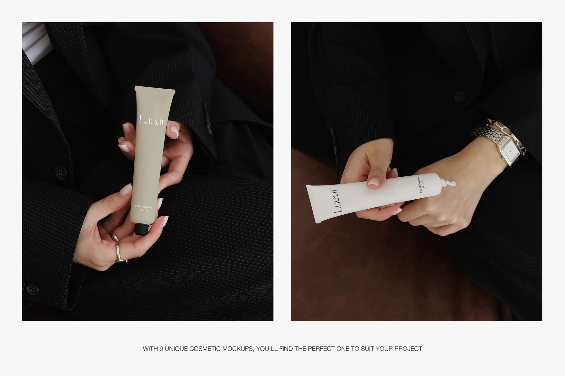 Hand Cream Tube and Cosmetic Bottle Mockups 4