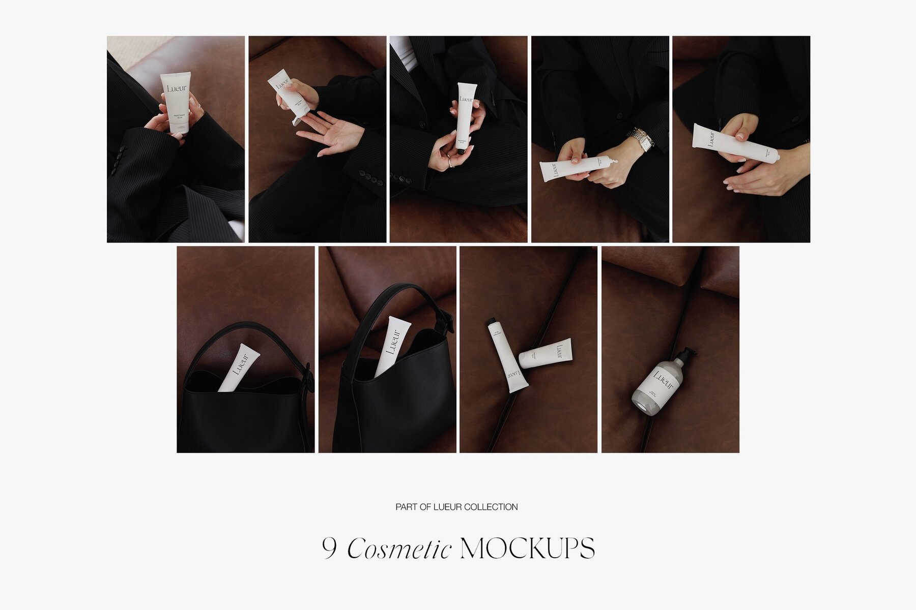 Hand Cream Tube and Cosmetic Bottle Mockups 6