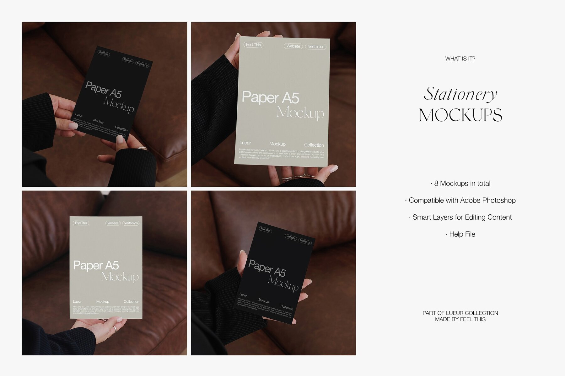 Realistic Poster A4 a Flyer A5 in Woman Hands Mockups 2