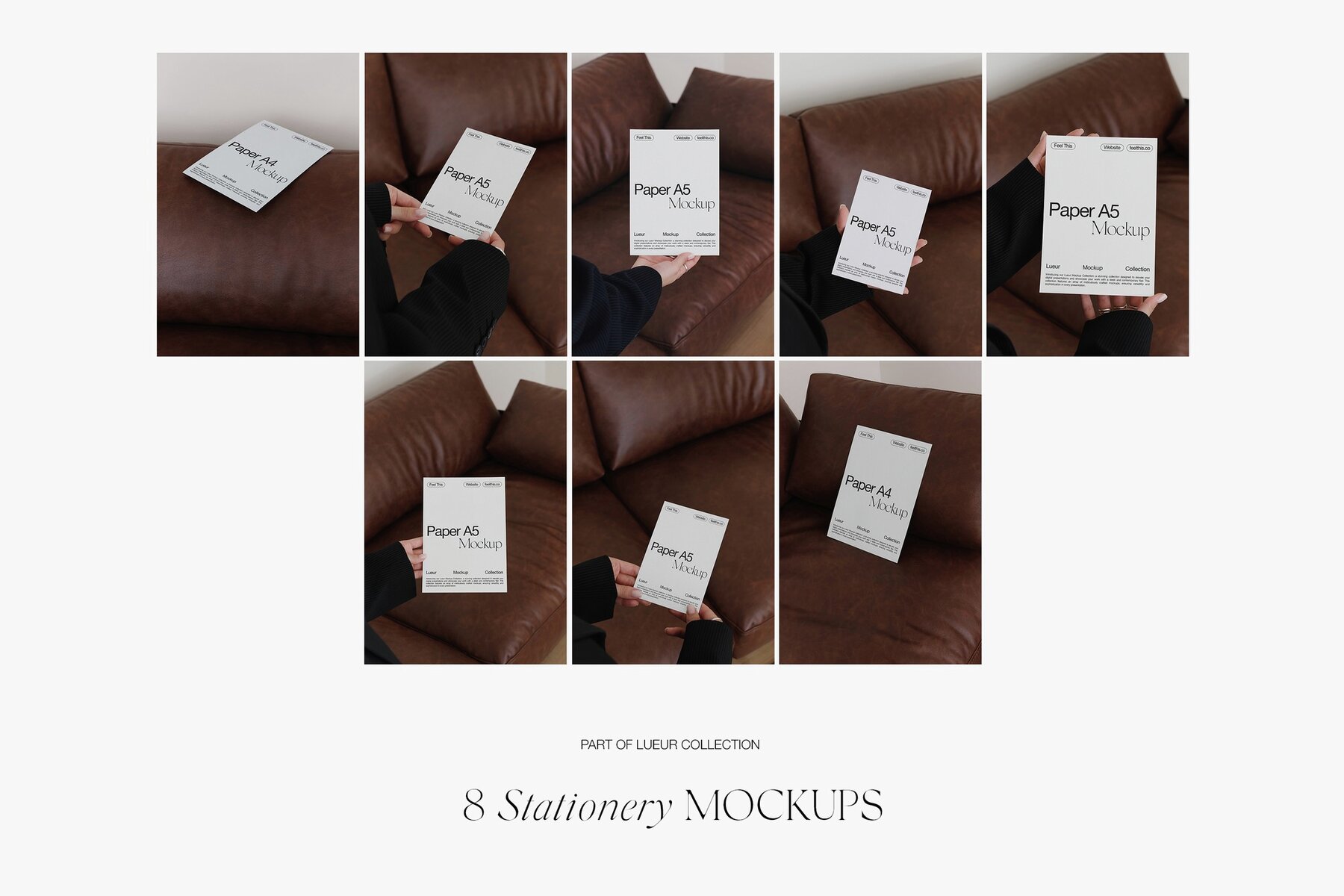 Realistic Poster A4 a Flyer A5 in Woman Hands Mockups 6