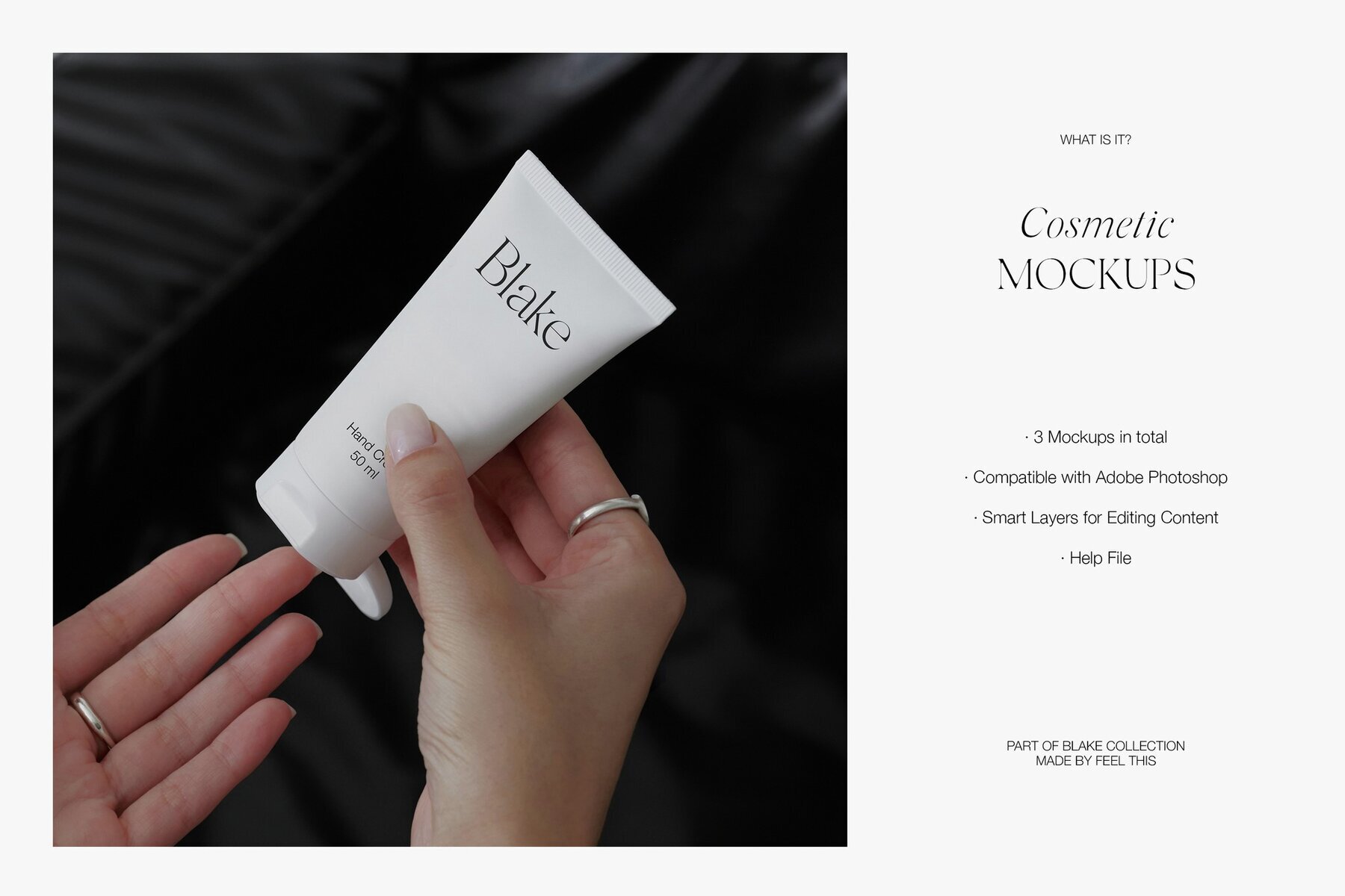 Hand Cream Tube in Woman Hands Mockups 2