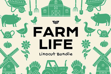 Farm Life Linocut Bundle