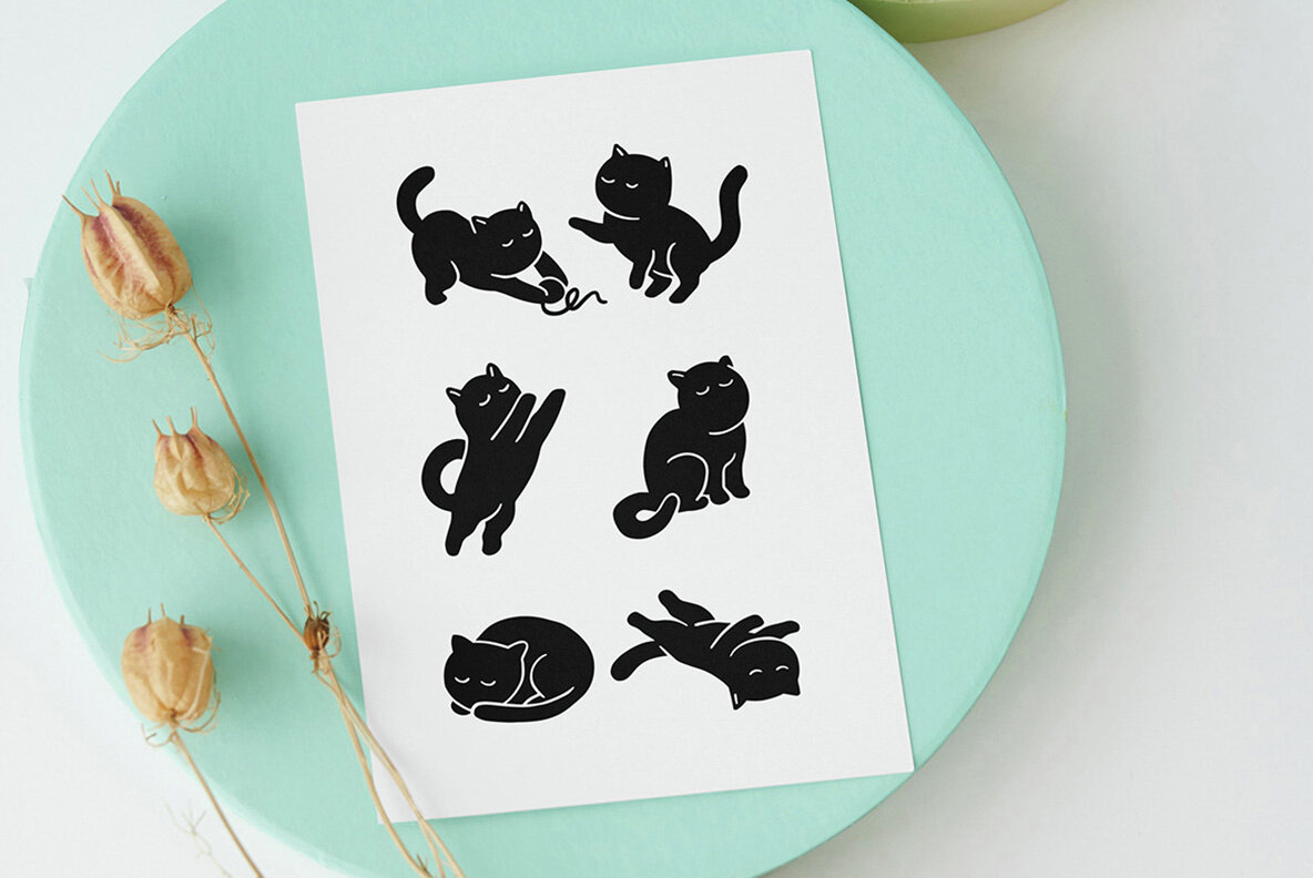 Curious Cats Clipart Bundle 5