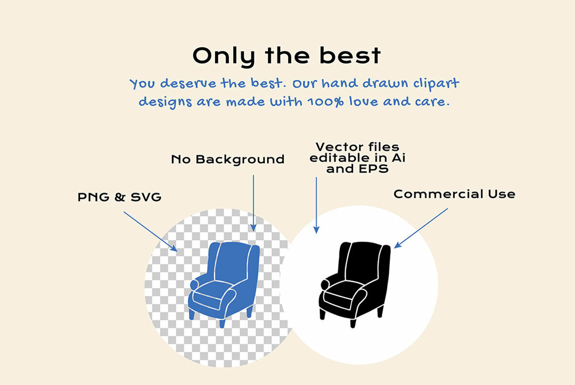 Cozy Cabin Linocut Clipart 2