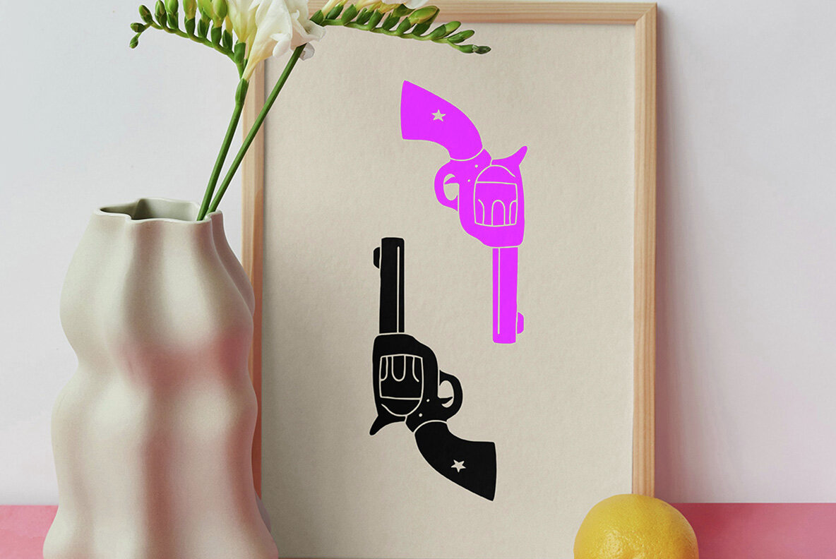 Cowgirl Linocut Clipart Bundle 5