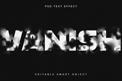 Dissolving Text Effect Mockup