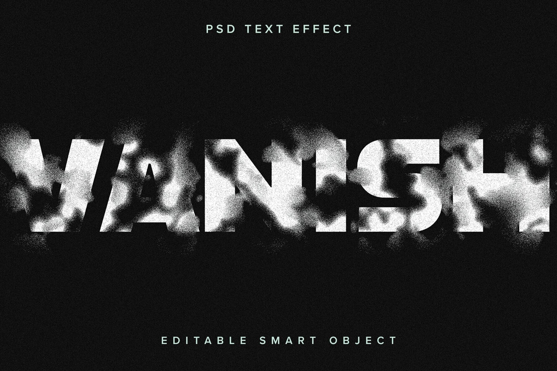 Dissolving Text Effect Mockup 1