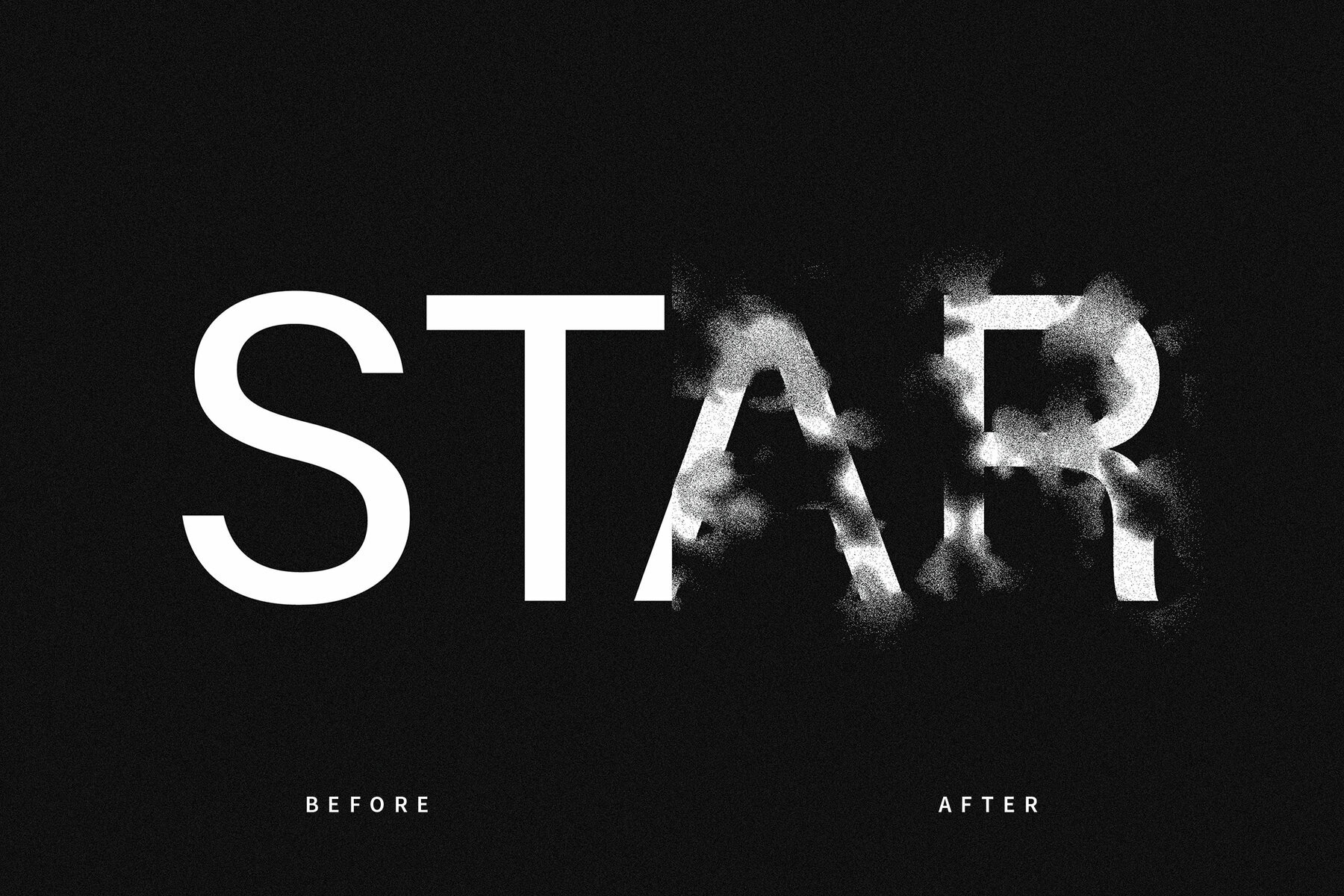 Dissolving Text Effect Mockup 2