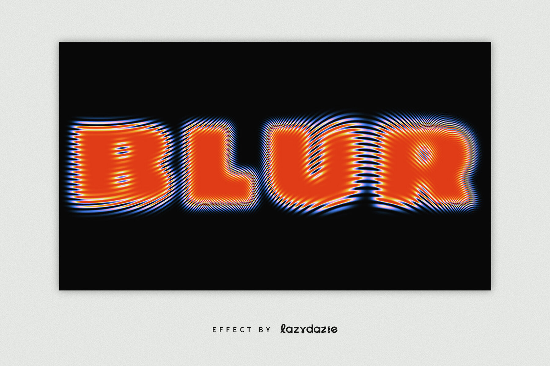 Gradient Warped Text Effect Mockup 1