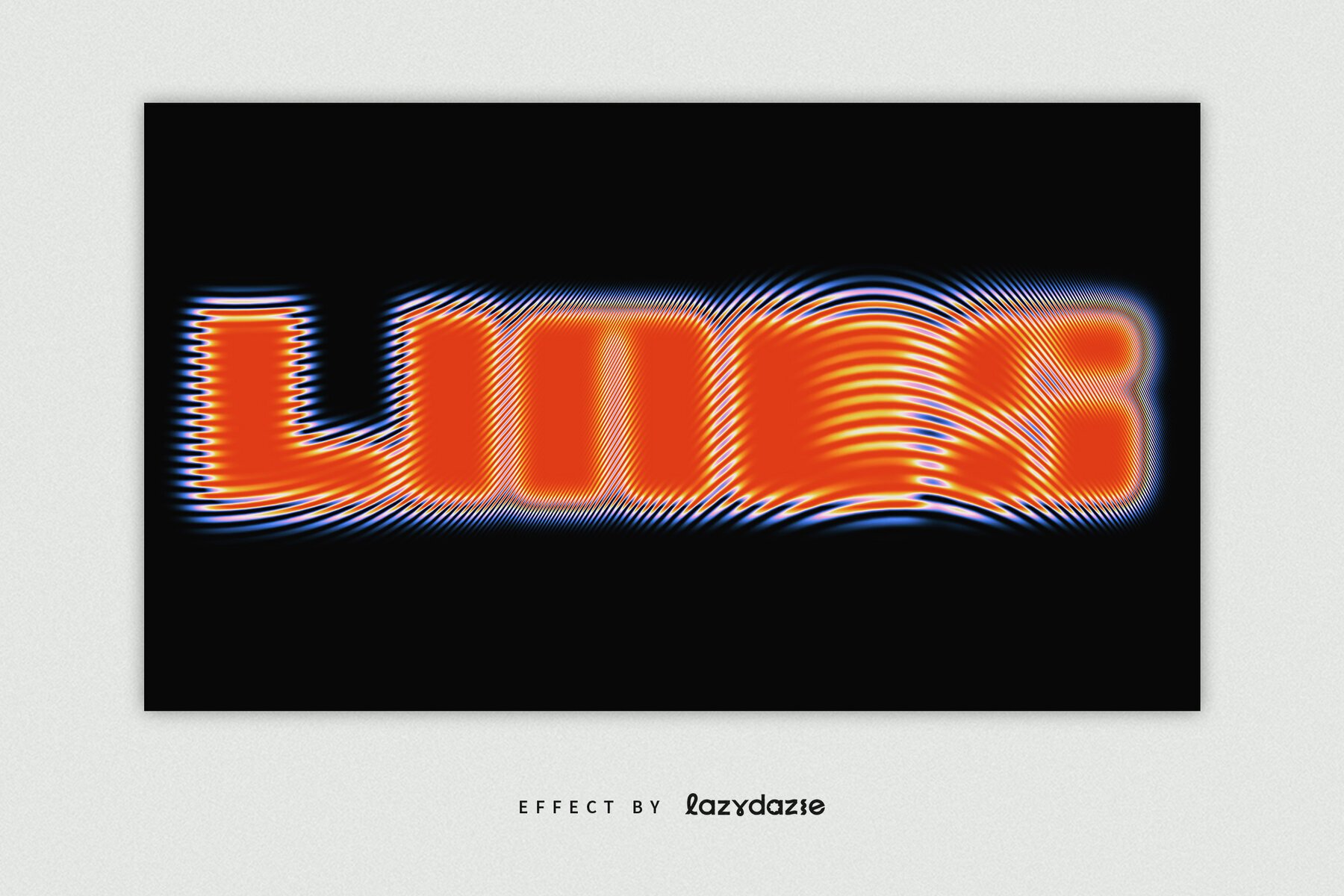 Gradient Warped Text Effect Mockup 2