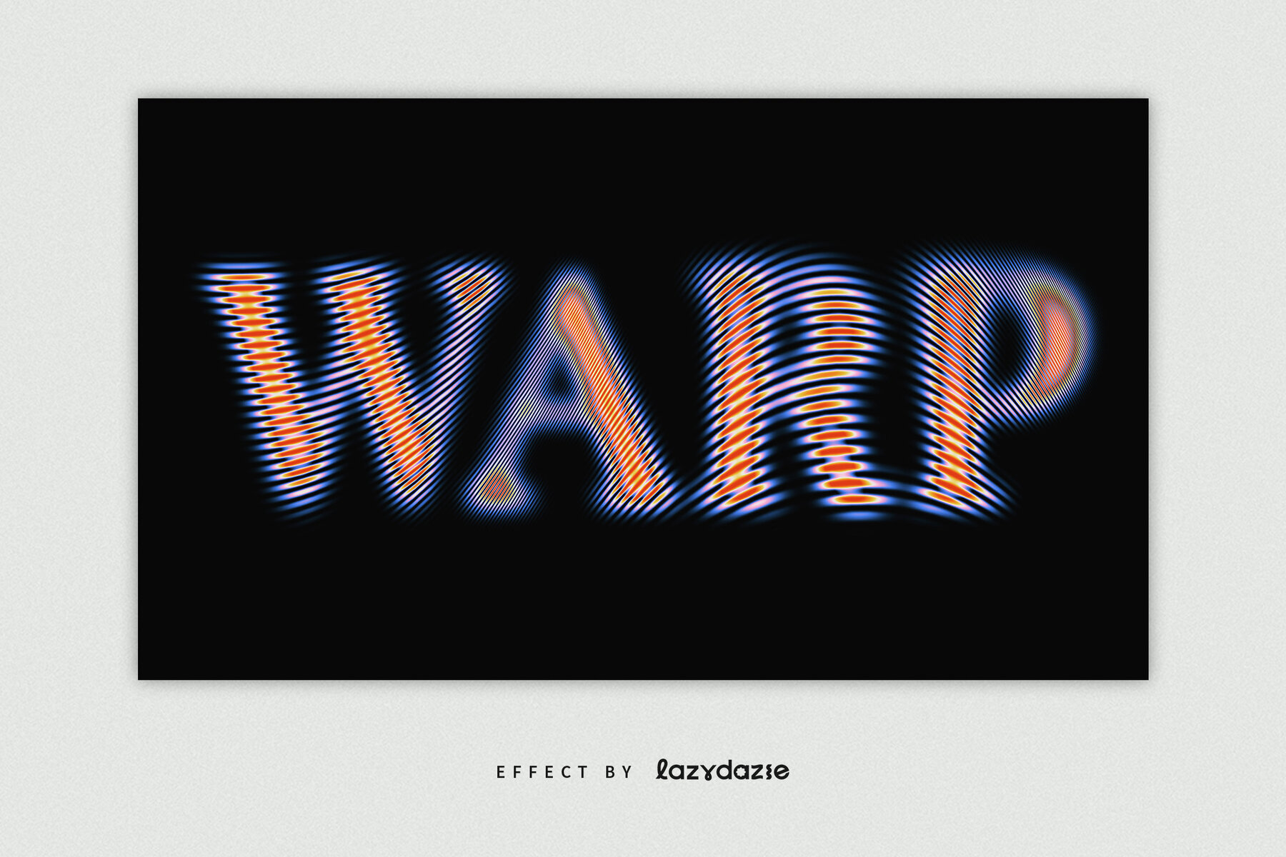 Gradient Warped Text Effect Mockup 3