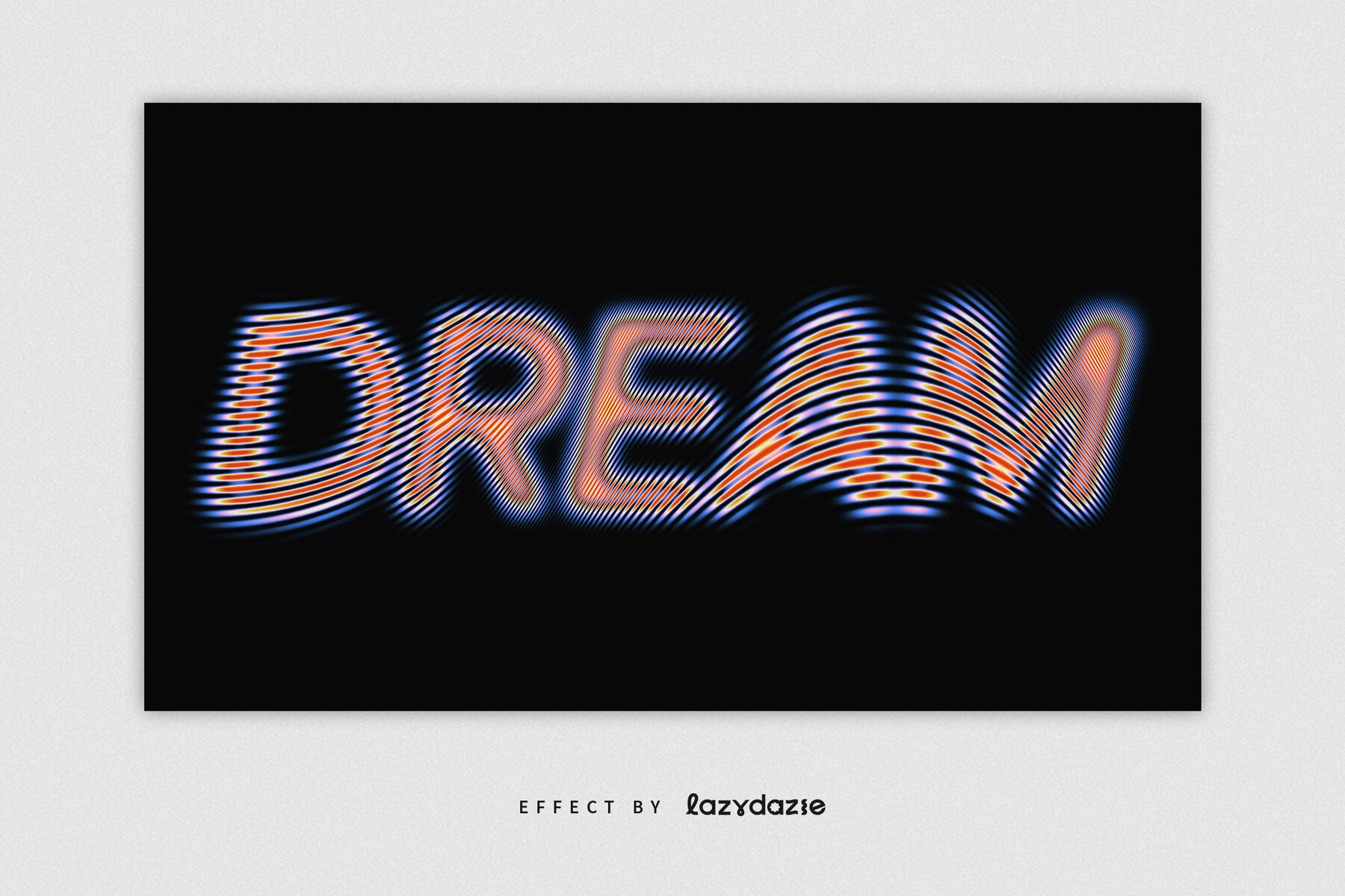 Gradient Warped Text Effect Mockup 4