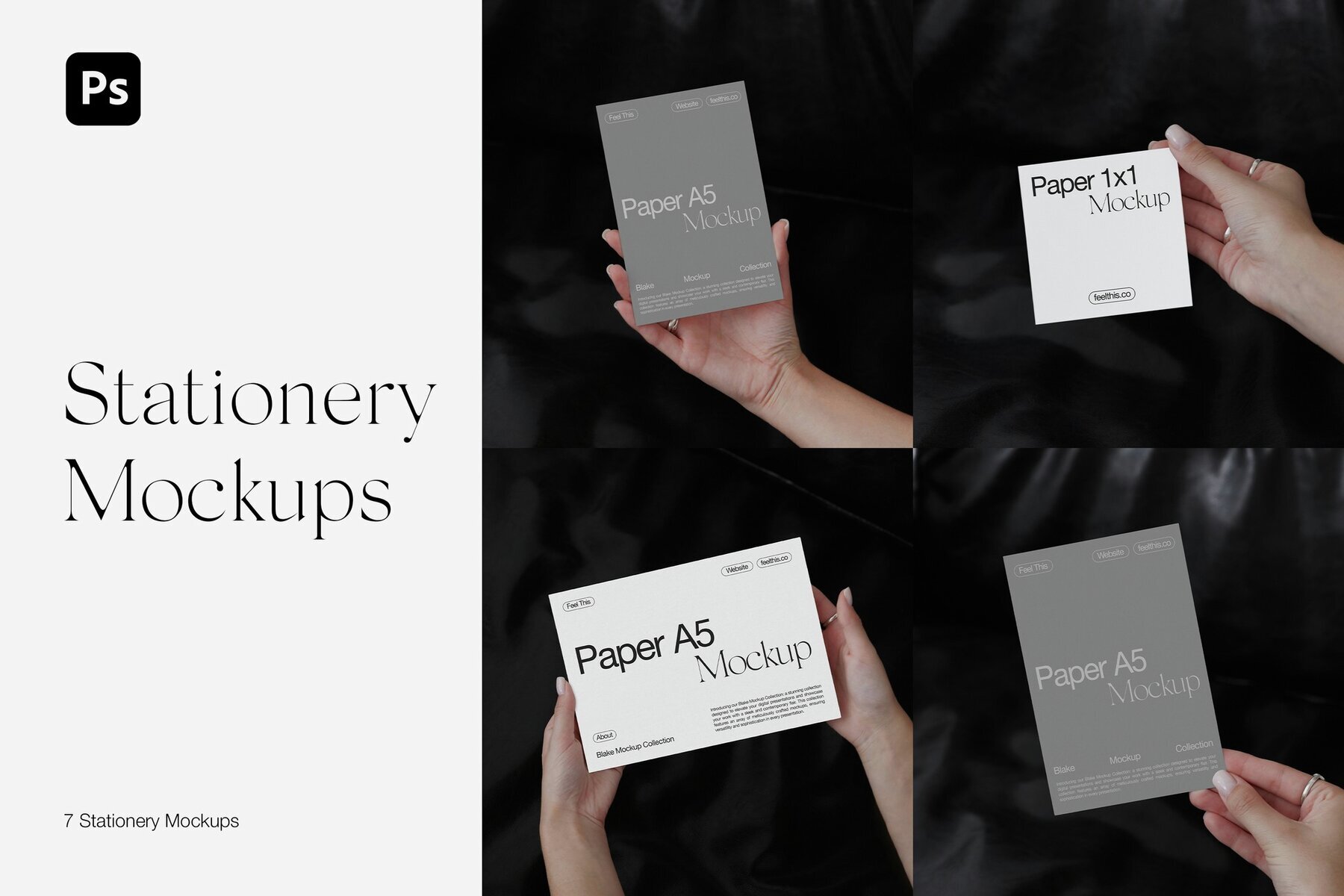 Realistic Flyer A5 in Woman Hand 1