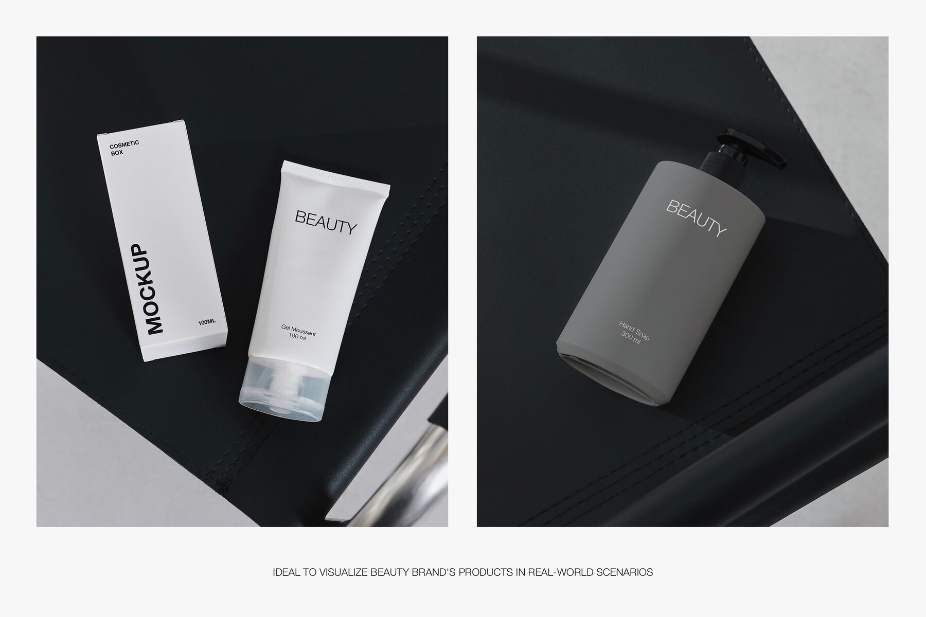 Hand Cream Tube and Cosmetic Bottle Mockups 3